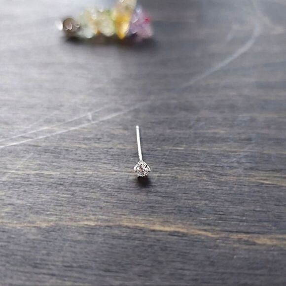 Vtg mixed gemstone rainbow drop earrings - Picture 4 of 7